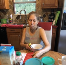 Woman cooking in the kitchen