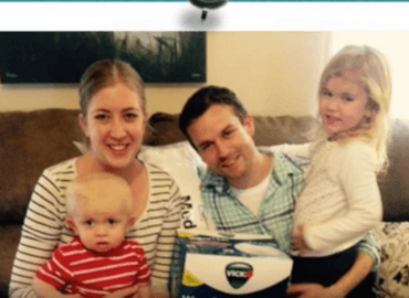 Family Smiling after receiving their CareBOX Cancer Care Supplies