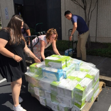 CareBOX volunteers on nutrition delivery day