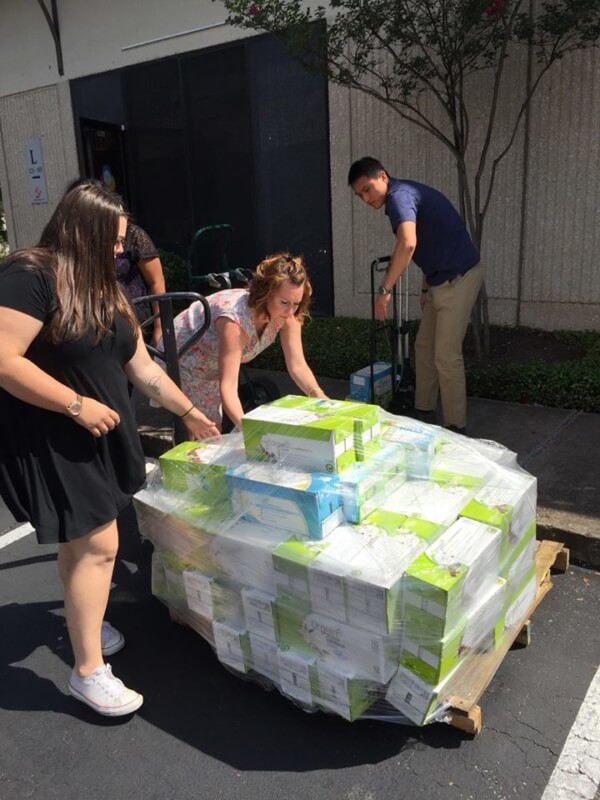 CareBOX volunteers on nutrition delivery day